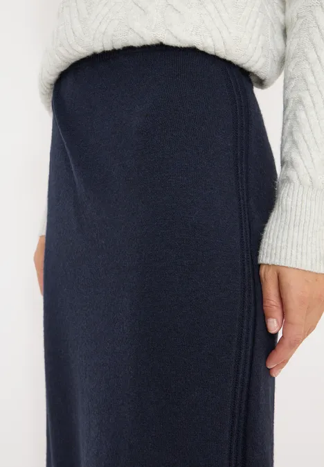 Rok met gestructureerde details urban dark blue