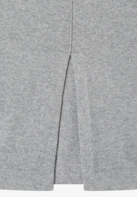 Rok met gestructureerde details sporty grey melange