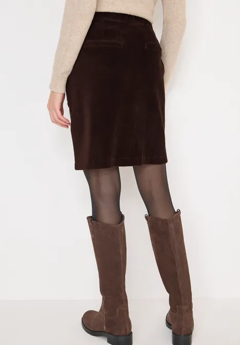 Corduroy rok tartufo brown