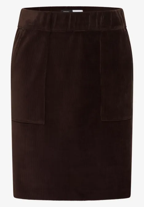 Corduroy rok tartufo brown