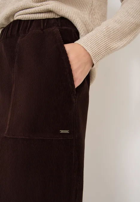 Corduroy rok tartufo brown