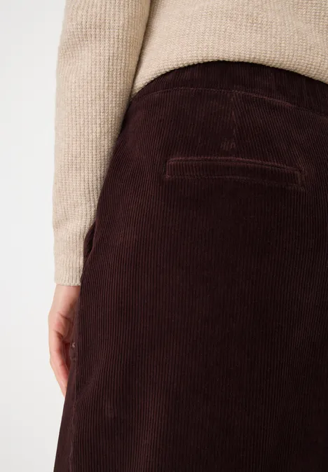 Corduroy rok tartufo brown