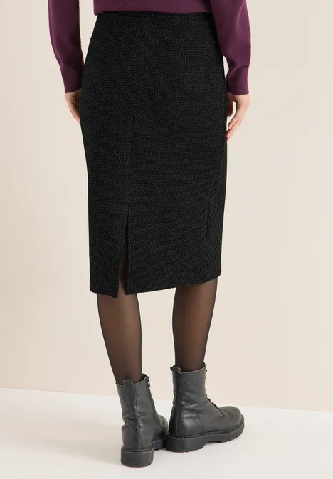 Midi-Satinrock Black Midi-Satinrock Black