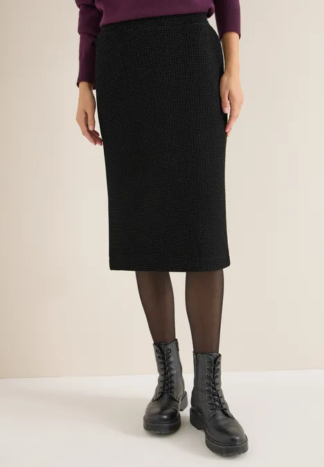 Midi-Satinrock Black Midi-Satinrock Black