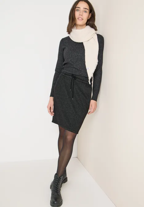 Gemusterter Jogg-Skirt Black Gemusterter Jogg-Skirt Black