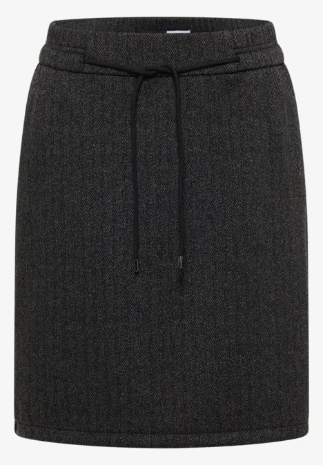 Gemusterter Jogg-Skirt Black Gemusterter Jogg-Skirt Black