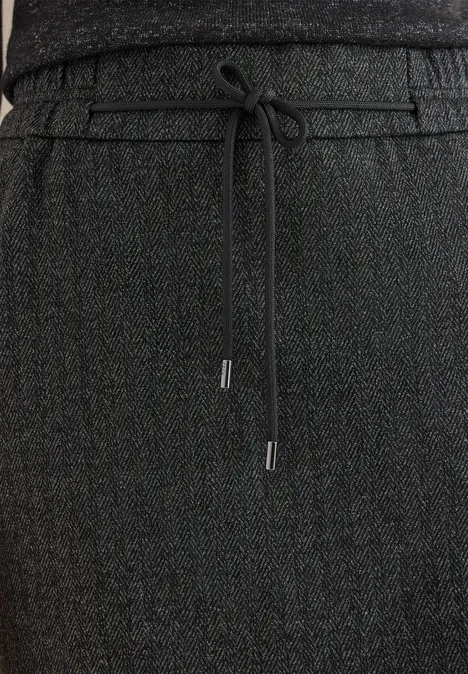 Gemusterter Jogg-Skirt Black Gemusterter Jogg-Skirt Black