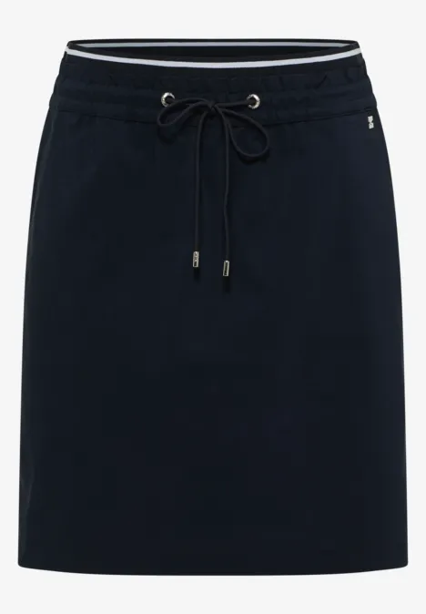 Knielanger Rock mit Streifendetail universal blue