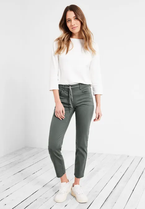 Slim Fit Hose mit Stretch easy khaki