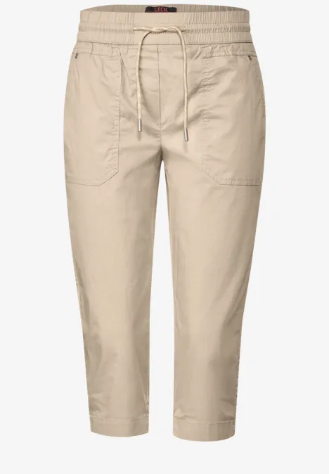 Pantalon papertouch coupe classique raffia beige