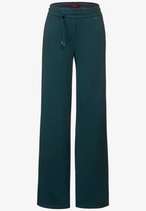 Pantalon coupe ample en jersey deep lake green