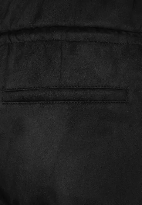 Pantalon en velours coupe classique Black
