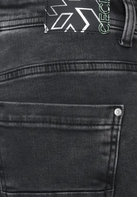 Cosy Slim Fit Thermo Jeans black used wash Cosy Slim Fit Thermo Jeans black used wash
