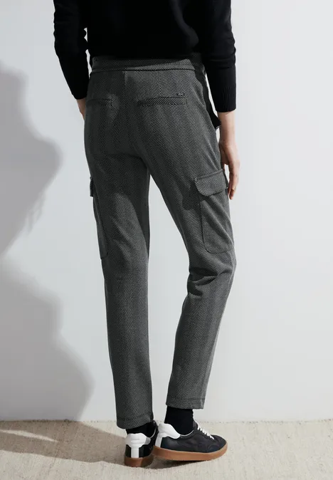 Casual Fit Cargohose Black