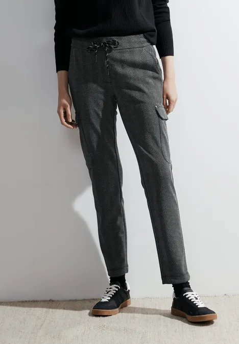 Casual Fit Cargohose Black