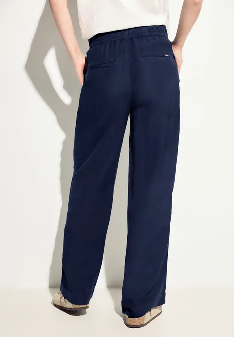 Leichte Leinenhose mid blue