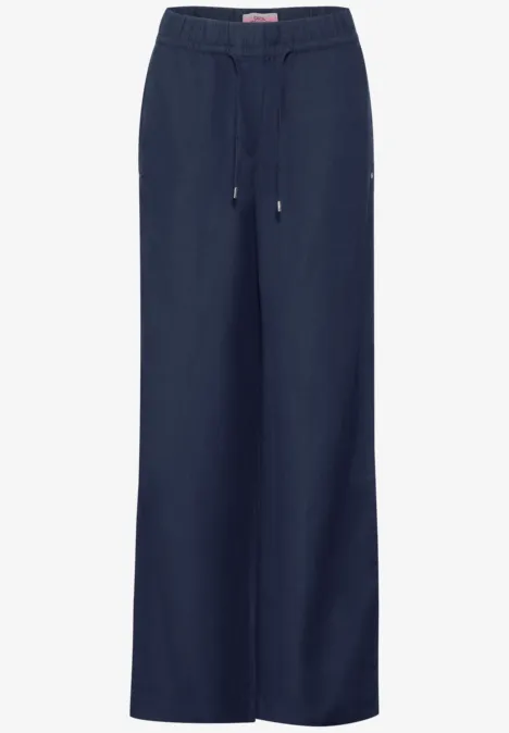 Leichte Leinenhose mid blue
