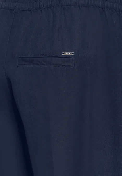 Leichte Leinenhose mid blue