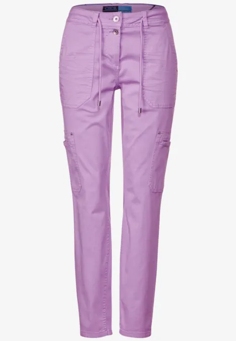 Casual Fit Cargohose sporty lilac