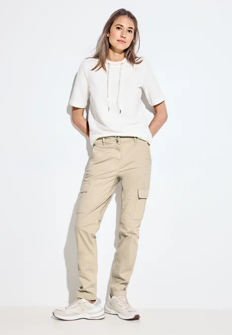 Slim Fit Cargohose boulder beige
