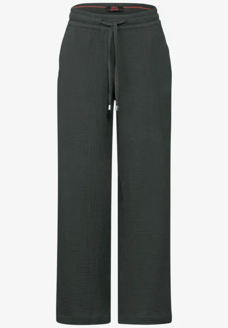 Pantalon en mousseline strong khaki