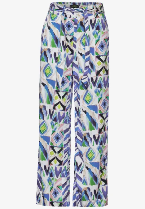 Pantalon imprimé multicolore vanilla white