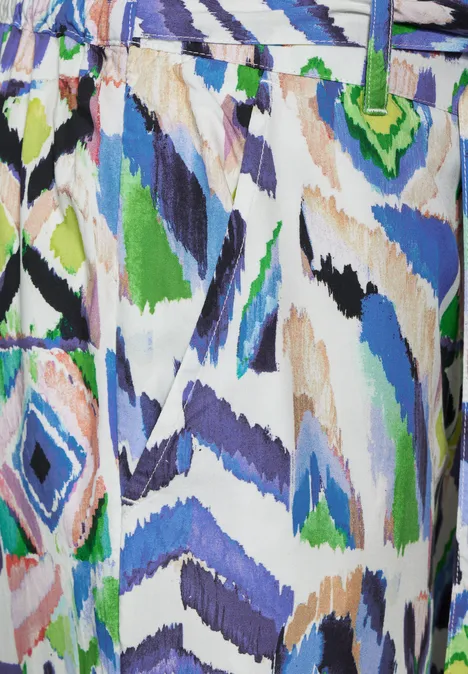 Pantalon imprimé multicolore vanilla white