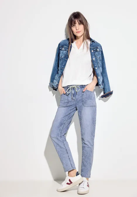 Pantalon de jogging coupe classique light blue used wash