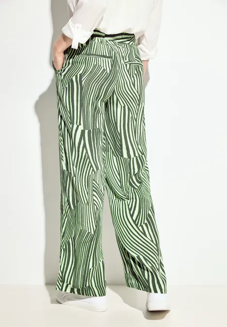 Pantalon à jambes larges cool khaki