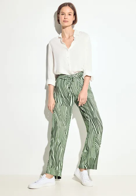 Pantalon à jambes larges cool khaki