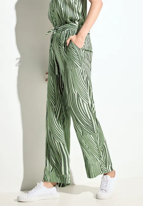 Pantalon à jambes larges cool khaki