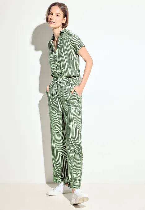 Pantalon à jambes larges cool khaki