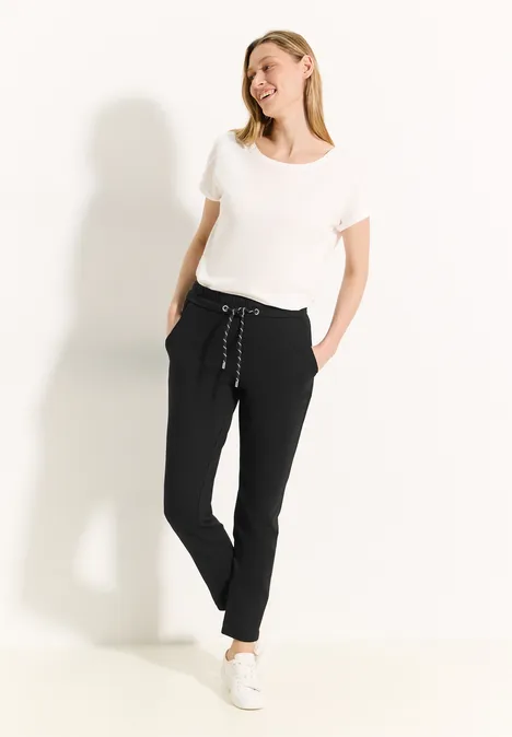 Casual fit broek Black
