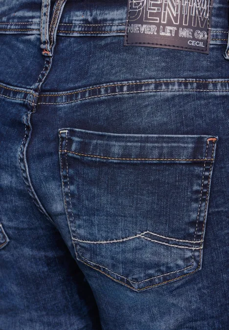 Jeans en coupe casual mid blue wash