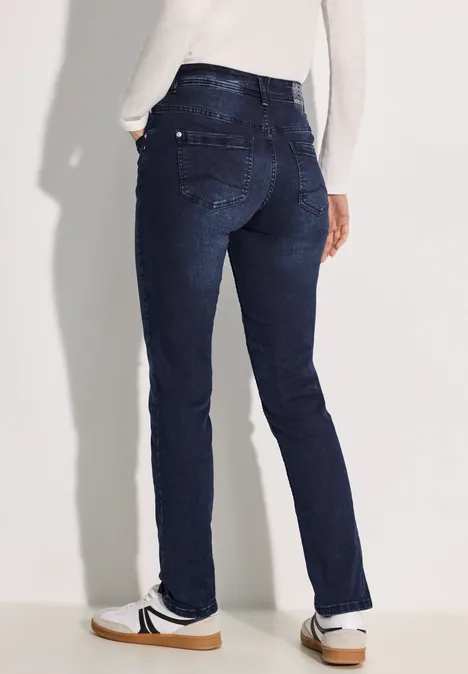 Jeans en coupe casual blue black used wash