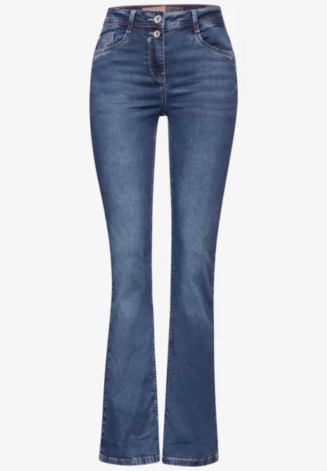 Bootcut Leg Jeans mid blue wash
