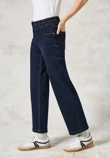 Rinsed Wide Leg Jeans rinsed wash