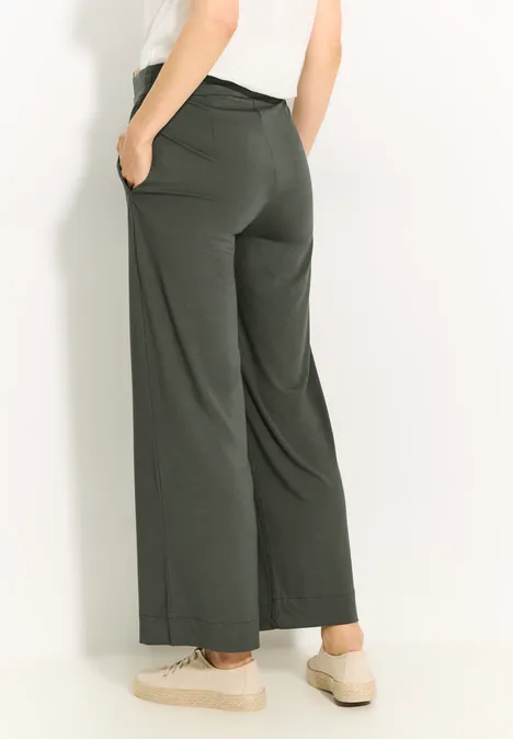 Hose mit Wide Legs cool khaki