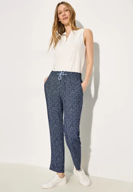 Bequeme Print Hose universal blue