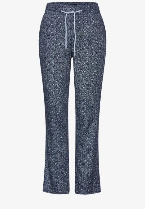 Bequeme Print Hose universal blue