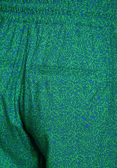 Bequeme Print Hose fresh apple green