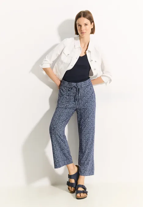 Culotte Print Hose universal blue