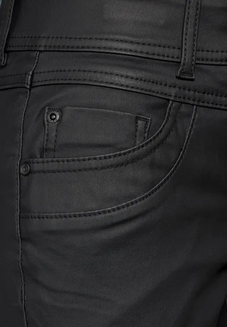 Beschichtete Hose Black