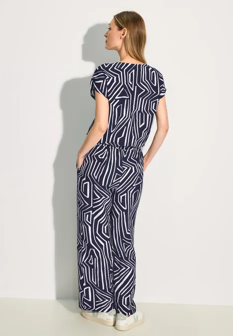 Bedruckter Jumpsuit universal blue