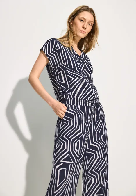 Bedruckter Jumpsuit universal blue