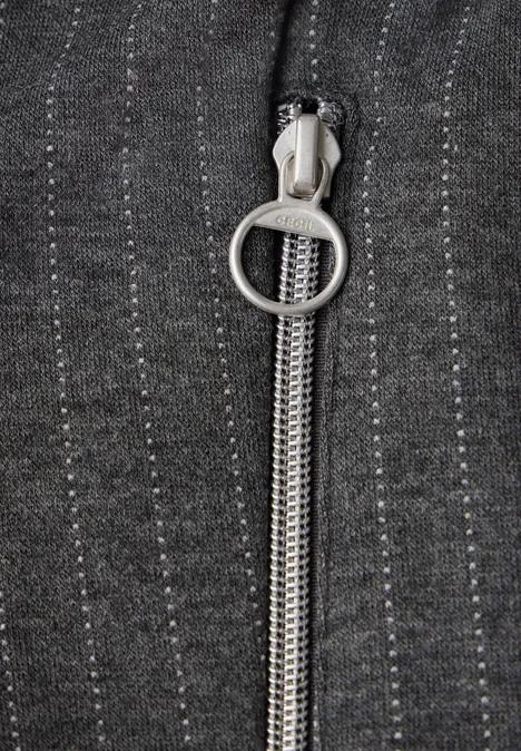 Hose im Nadelstreifen-Look dark grey melange