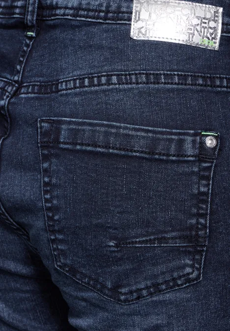 Jeans im Slim Fit blue black used wash