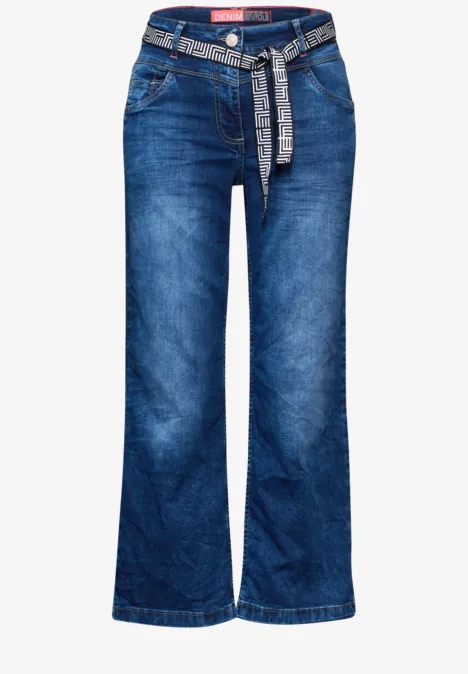 Jeans im Slim Fit mid blue used wash
