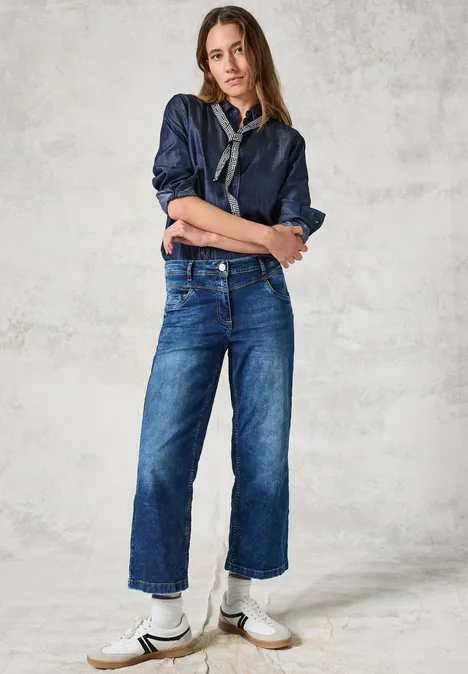 Jeans im Slim Fit mid blue used wash