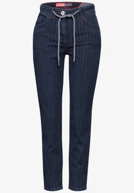 Jeans im Nadelstreifen-Look Dark blue wash